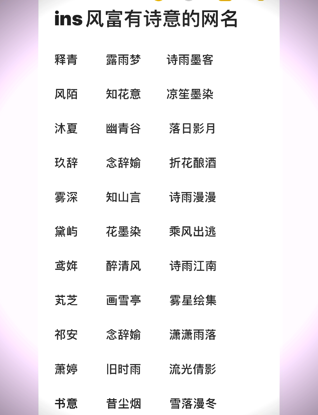 科普展现:唯美古风名字（唯美古风名字女生）