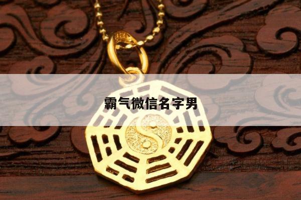 霸气微信名字男
