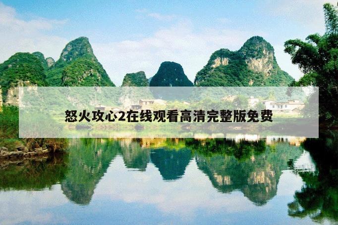 怒火攻心2在线观看高清完整版免费